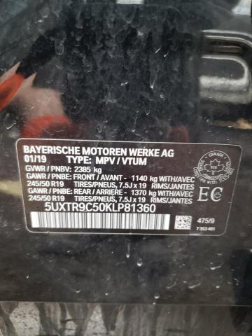5UXTR9C50KLP81360 - 2019 BMW X3 XDRIVE30I BLACK photo 14