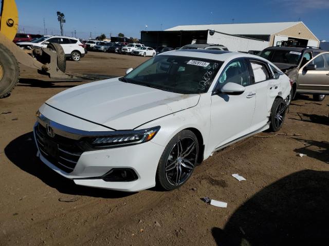 1HGCV2F94MA026473 - 2021 HONDA ACCORD TOURING WHITE photo 1