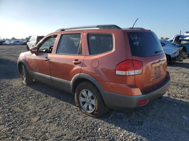 KNDJJ741X85008134 - 2008 KIA BORREGO LX ORANGE photo 2