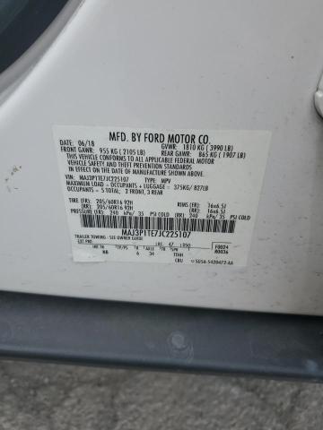 MAJ3P1TE7JC225107 - 2018 FORD ECOSPORT SE WHITE photo 13