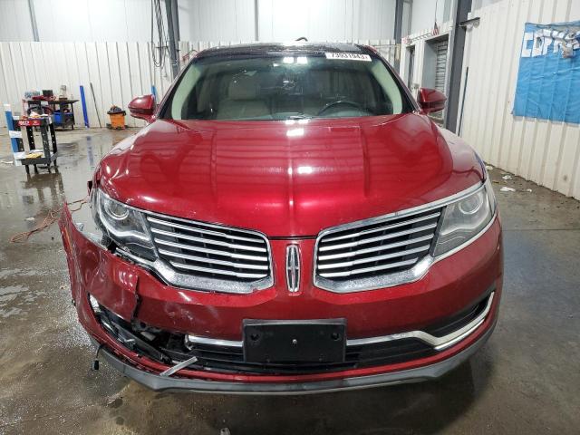 2LMPJ6LR8HBL15423 - 2017 LINCOLN MKX RESERVE RED photo 5