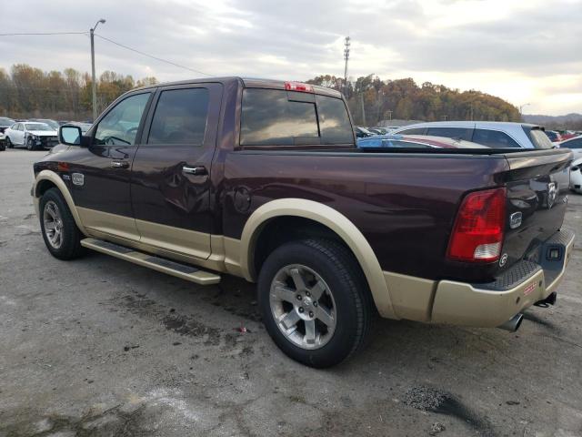 1C6RD7PT6CS147461 - 2012 DODGE RAM 1500 LONGHORN BURGUNDY photo 2