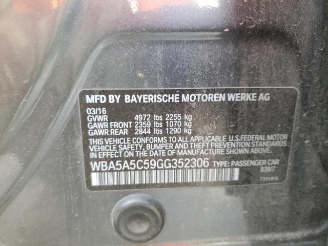 WBA5A5C59GG352306 - 2016 BMW 528 I GRAY photo 13