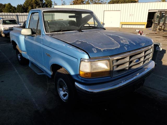 1FTCF15Y9NKB72149 - 1992 FORD F150 BLUE photo 4