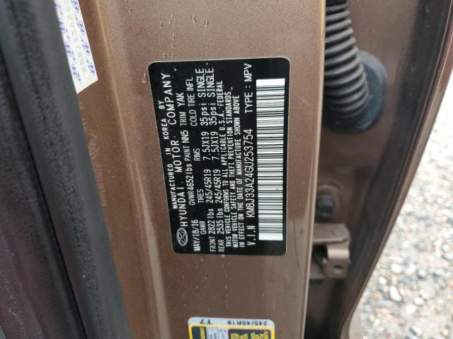 KM8J33A24GU253754 - 2016 HYUNDAI TUCSON LIMITED BROWN photo 13