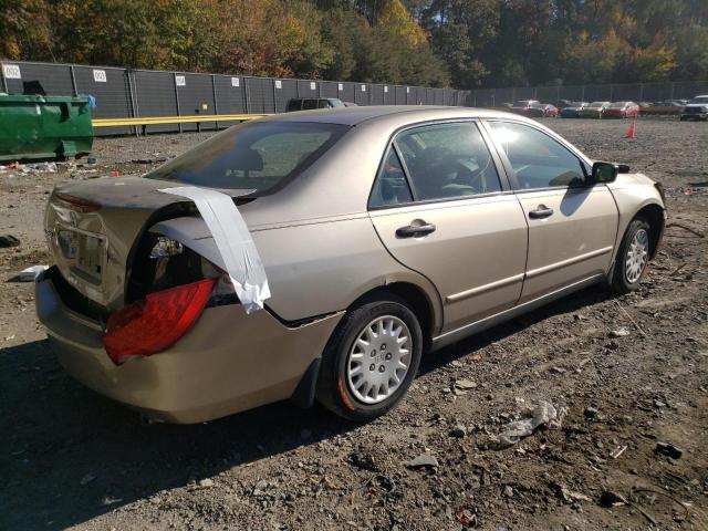 1HGCM56197A048424 - 2007 HONDA ACCORD VALUE BEIGE photo 3