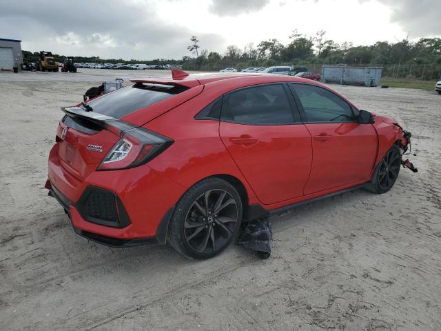 SHHFK7H9XKU226386 - 2019 HONDA CIVIC SPORT TOURING RED photo 3