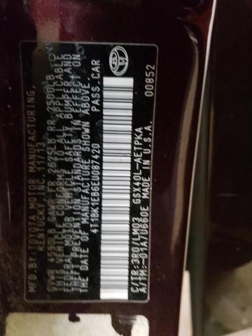 4T1BK1EB6EU087420 - 2014 TOYOTA AVALON BASE 栗色 照片 13