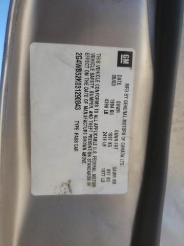 2G4WB52K031290843 - 2003 BUICK REGAL LS 棕色 照片 12