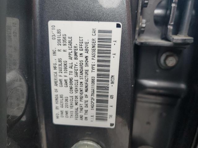 1HGCP2F7XAA110883 - 2010 HONDA ACCORD EX GRAY photo 13