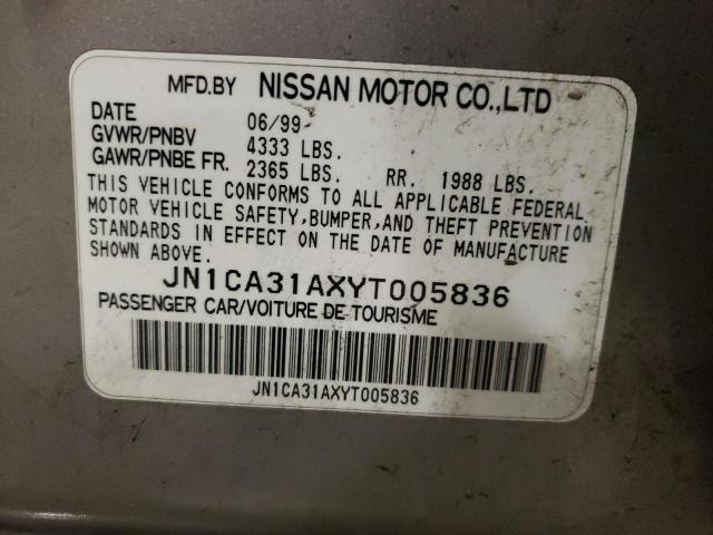 JN1CA31AXYT005836 - 2000 NISSAN MAXIMA GLE SILVER photo 12