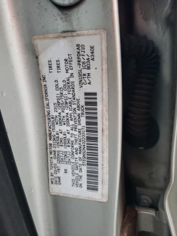 5TEGN92N43Z233171 - 2003 TOYOTA TACOMA DOUBLE CAB PRERUNNER SILVER photo 12