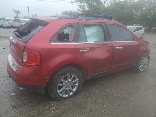 2FMDK4KC1BBA91755 - 2011 FORD EDGE LIMITED RED photo 3