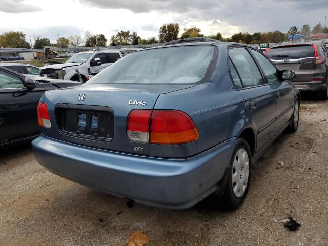 1HGEJ6629WL021971 - 1998 HONDA CIVIC DX BLUE photo 3