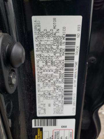 3TMJU62N47M032347 - 2007 TOYOTA TACOMA DOUBLE CAB PRERUNNER BLACK photo 12