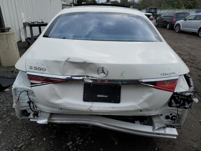 W1K6G6DB2PA190530 - 2023 MERCEDES-BENZ S 500 4MATIC WHITE photo 6