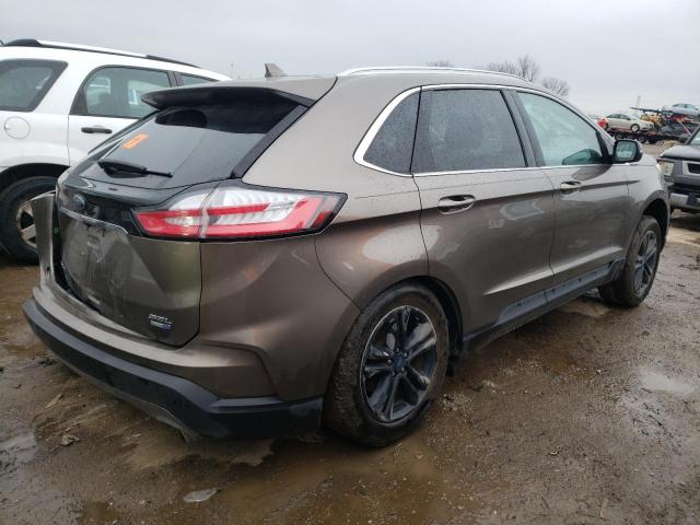 2FMPK4J96KBC00701 - 2019 FORD EDGE SEL BROWN photo 3