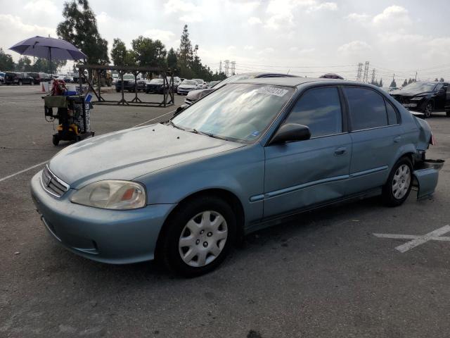 2HGEJ6618YH549430 - 2000 HONDA CIVIC BASE TEAL photo 1