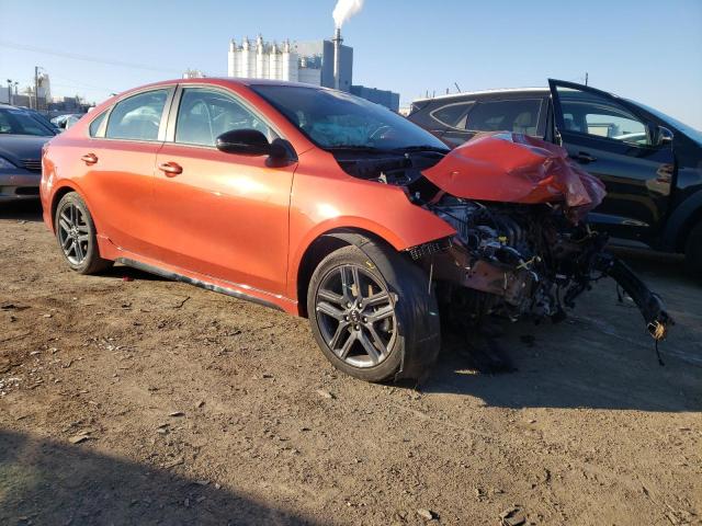 3KPF34ADXME277990 - 2021 KIA FORTE GT LINE ORANGE photo 4