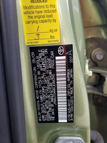 JTKKU10449J048395 - 2009 TOYOTA SCION XD GREEN photo 12