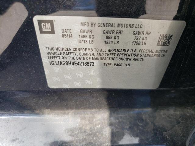 1G1JA5SH4E4216573 - 2014 CHEVROLET SONIC LS 黑色 照片 13