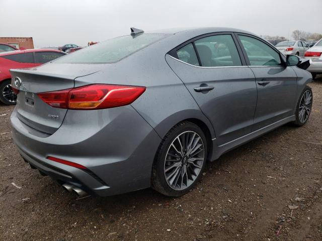 KMHD04LB4JU719487 - 2018 HYUNDAI ELANTRA SPORT GRAY photo 3