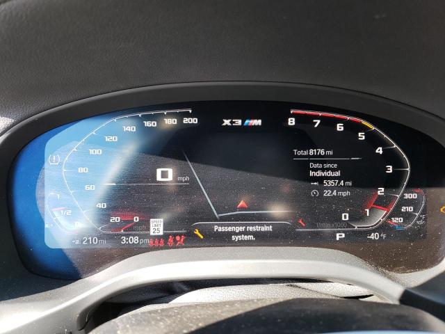 5YMTS0C0XM9D06363 - 2021 BMW X3 M COMPETITION GRAY photo 9