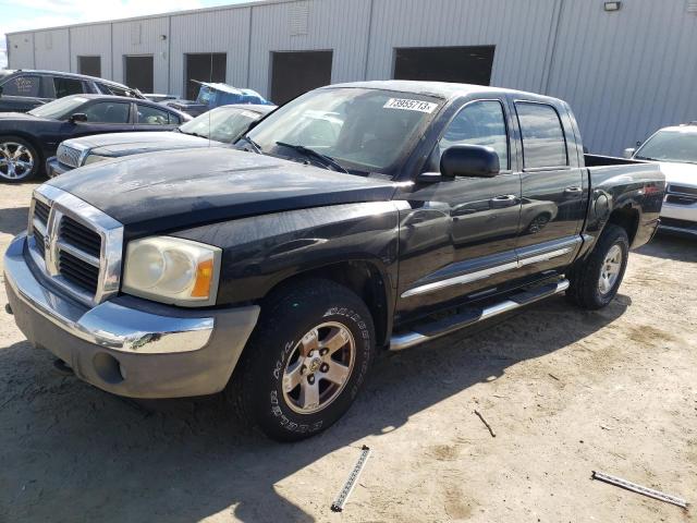 1D7HW58J57S271782 - 2007 DODGE DAKOTA QUAD LARAMIE BLACK photo 1