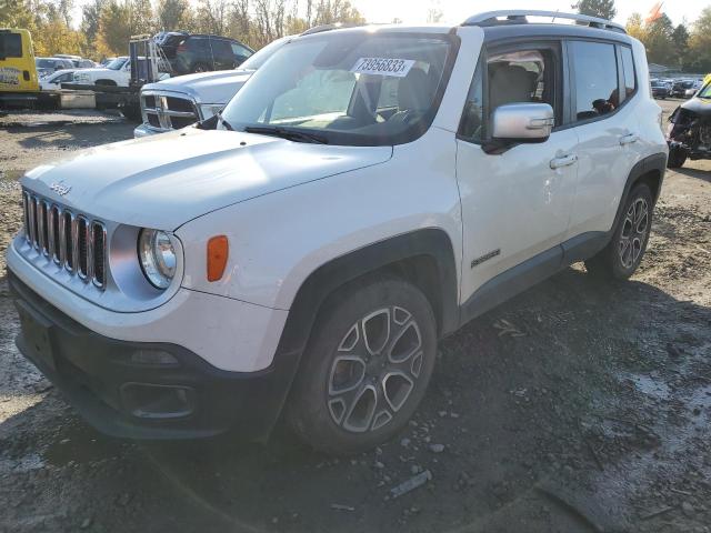 ZACCJADT4GPE22782 - 2016 JEEP RENEGADE LIMITED WHITE photo 1