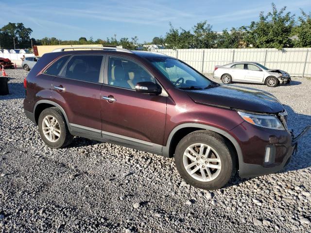 5XYKT3A64EG484342 - 2014 KIA SORENTO LX BURGUNDY photo 4