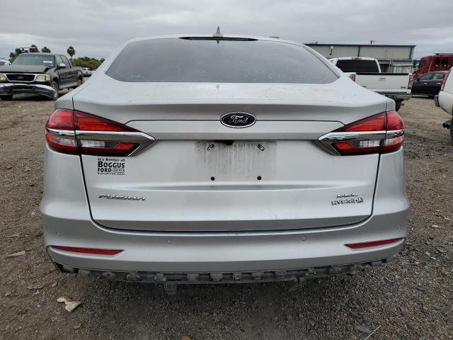 3FA6P0MU1KR257521 - 2019 FORD FUSION SEL SILVER photo 6