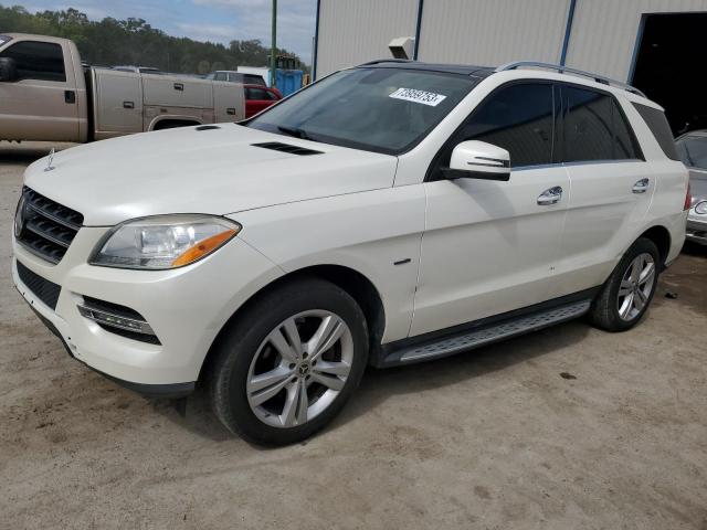 4JGDA5HB3CA065811 - 2012 MERCEDES-BENZ ML 350 4MATIC WHITE photo 1