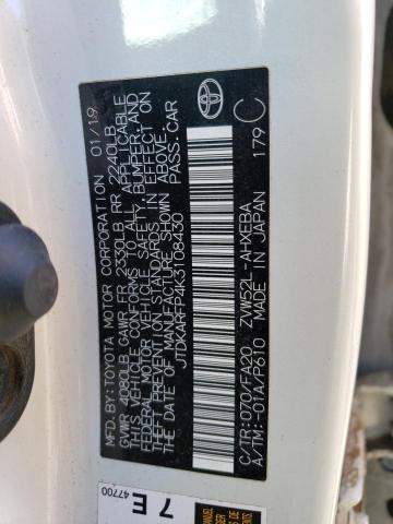 JTDKARFP4K3108430 - 2019 TOYOTA PRIUS PRIM 白色 照片 13