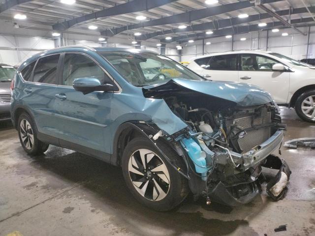 5J6RM4H90FL126320 - 2015 HONDA CR-V TOURING TEAL photo 4