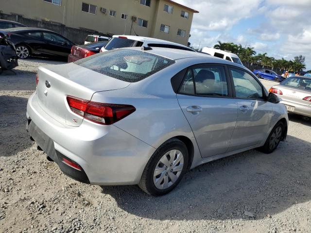 3KPA24AD4LE282890 - 2020 KIA RIO LX SILVER photo 3