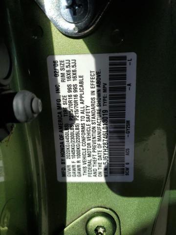 5J6YH28746L013019 - 2006 HONDA ELEMENT EX GREEN photo 13