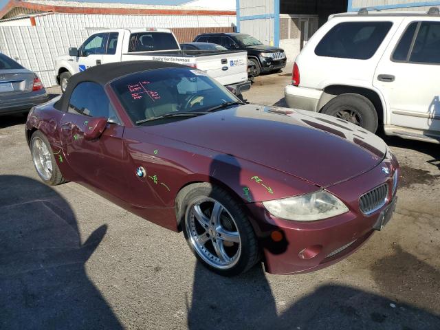 4USBT33565LS54756 - 2005 BMW Z4 2.5 MAROON photo 4