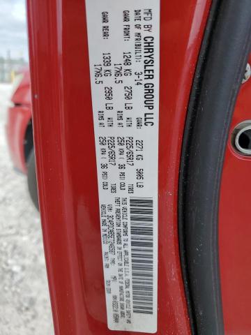 3C4PDCAB5ET246587 - 2014 DODGE JOURNEY SE RED photo 13