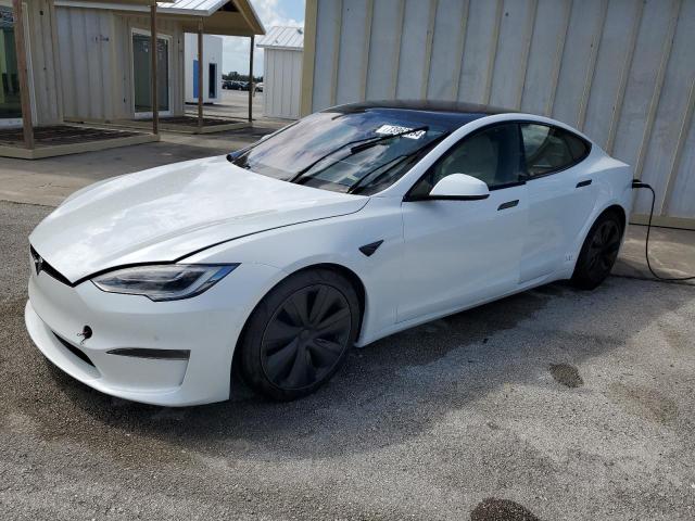 5YJSA1E57MF453359 - 2021 TESLA MODEL S WHITE photo 1