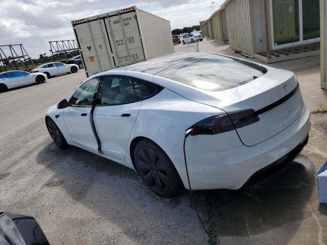 5YJSA1E57MF453359 - 2021 TESLA MODEL S WHITE photo 2