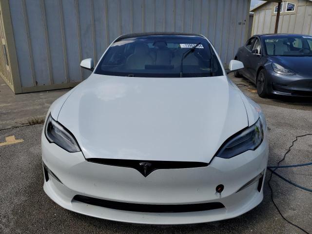 5YJSA1E57MF453359 - 2021 TESLA MODEL S WHITE photo 5