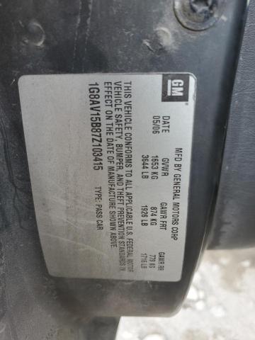 1G8AV15B87Z103415 - 2007 SATURN ION LEVEL 3 BLACK photo 12