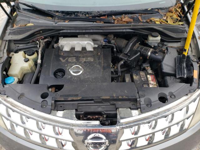 JN8AZ08W67W603288 - 2007 NISSAN MURANO SL GRAY photo 12