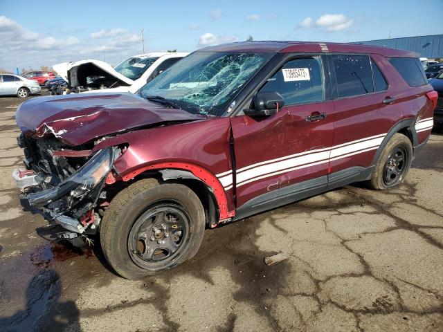 1FM5K8AB1LGC52524 - 2020 FORD EXPLORER POLICE INTERCEPTOR RED photo 1