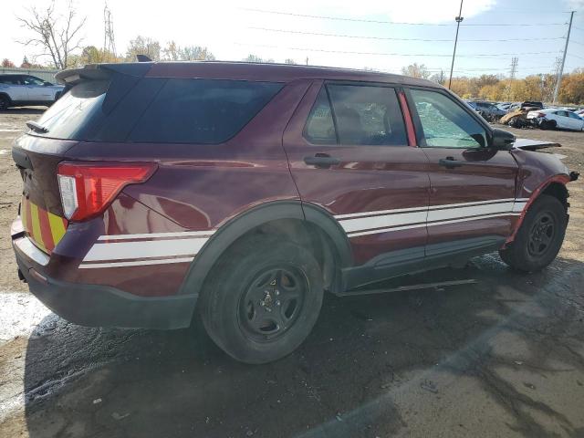 1FM5K8AB1LGC52524 - 2020 FORD EXPLORER POLICE INTERCEPTOR RED photo 3
