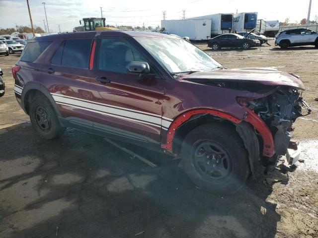 1FM5K8AB1LGC52524 - 2020 FORD EXPLORER POLICE INTERCEPTOR RED photo 4