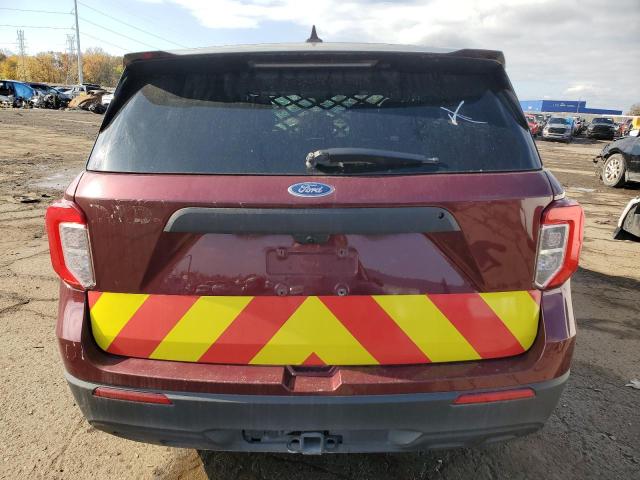 1FM5K8AB1LGC52524 - 2020 FORD EXPLORER POLICE INTERCEPTOR RED photo 6