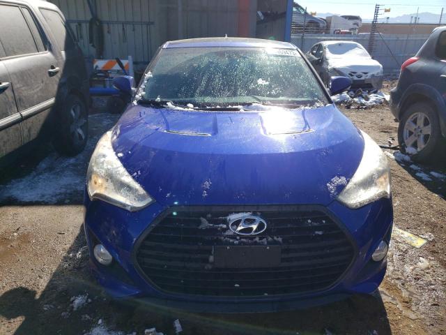 KMHTC6AE3DU169375 - 2013 HYUNDAI VELOSTER TURBO BLUE photo 5