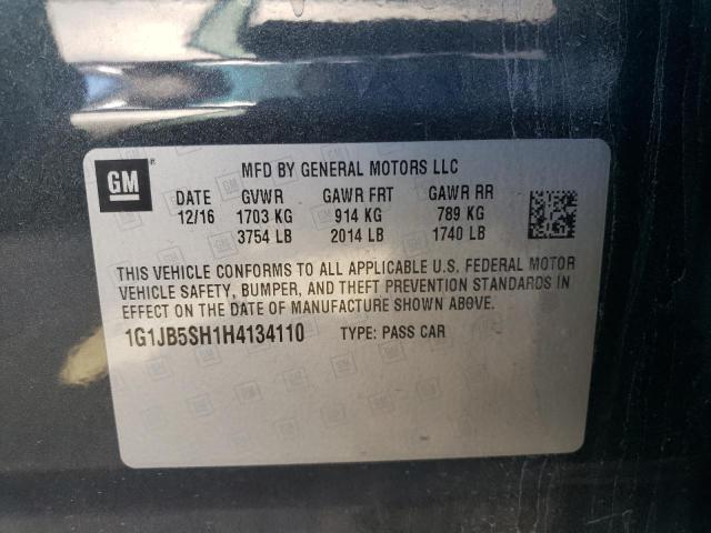 1G1JB5SH1H4134110 - 2017 CHEVROLET SONIC LS Qara foto 12