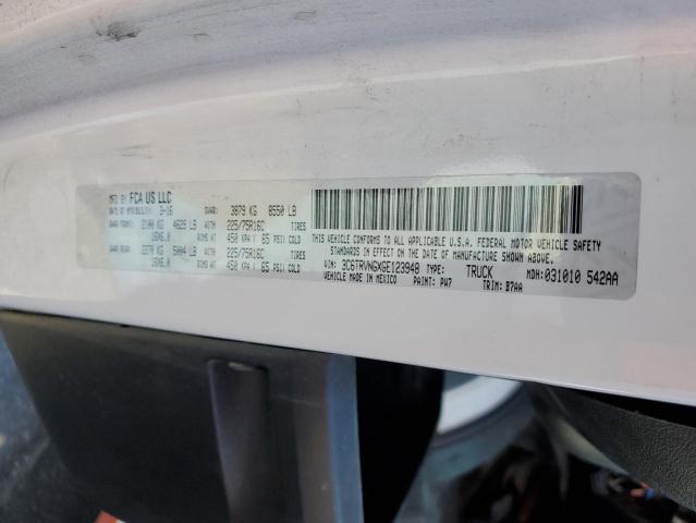 3C6TRVNGXGE123948 - 2016 RAM PROMASTER 1500 STANDARD WHITE photo 13